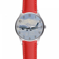 Thumbnail for Cathay Pacific Airbus A350 Designed Fashion Leather Strap Watches