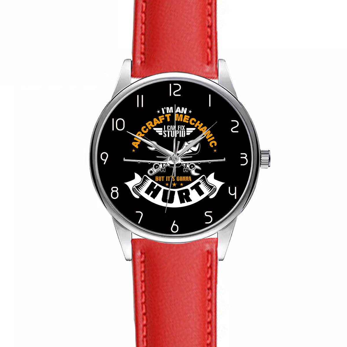 I'm an Aircraft Mechanic Designed Fashion Leather Strap Watches