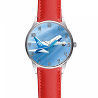 Thumbnail for Beautiful Painting of Boeing 787 Dreamliner Designed Fashion Leather Strap Watches
