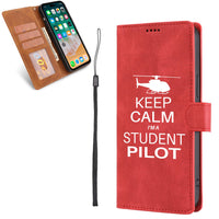 Thumbnail for Student Pilot (Helicopter) Designed Leather iPhone Cases