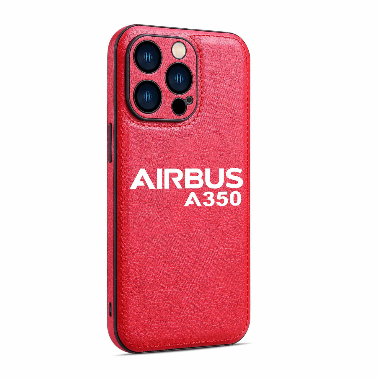 Airbus A350 & Text Designed Leather iPhone Cases