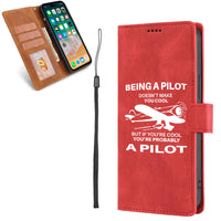 Thumbnail for If You're Cool You're Probably a Pilot Designed Leather Samsung S & Note Cases