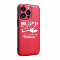 Thumbnail for Helicopter [Noun] Designed Leather iPhone Cases