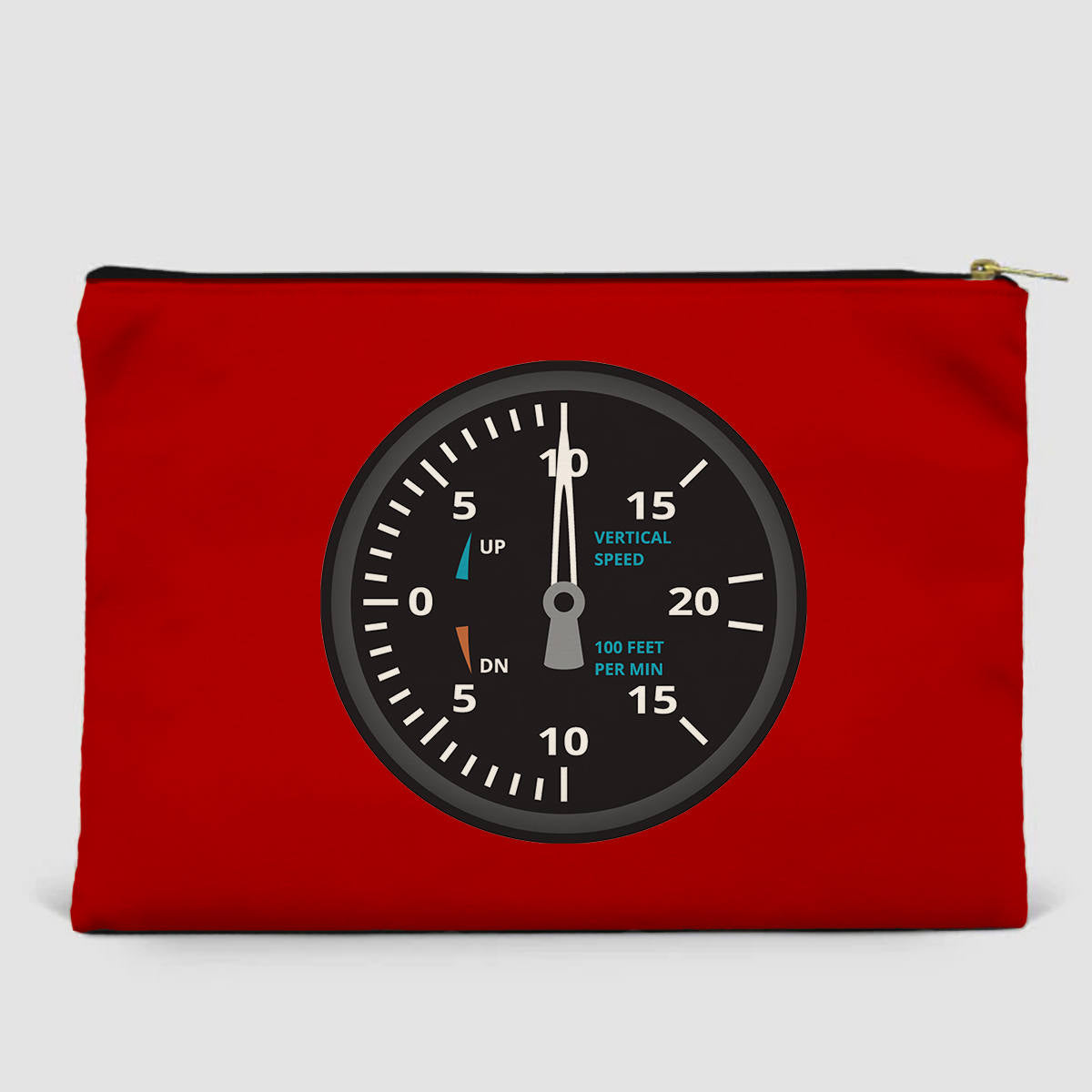 Airplane Instruments (Vertical Speed) Designed Zipper Pouch