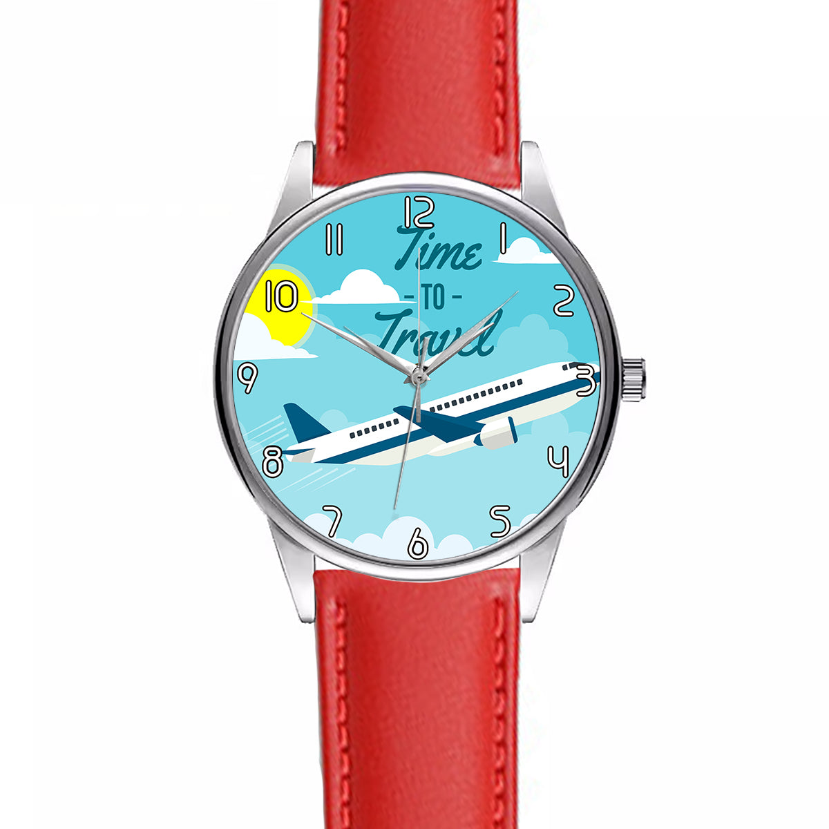 Time to Travel Designed Fashion Leather Strap Watches
