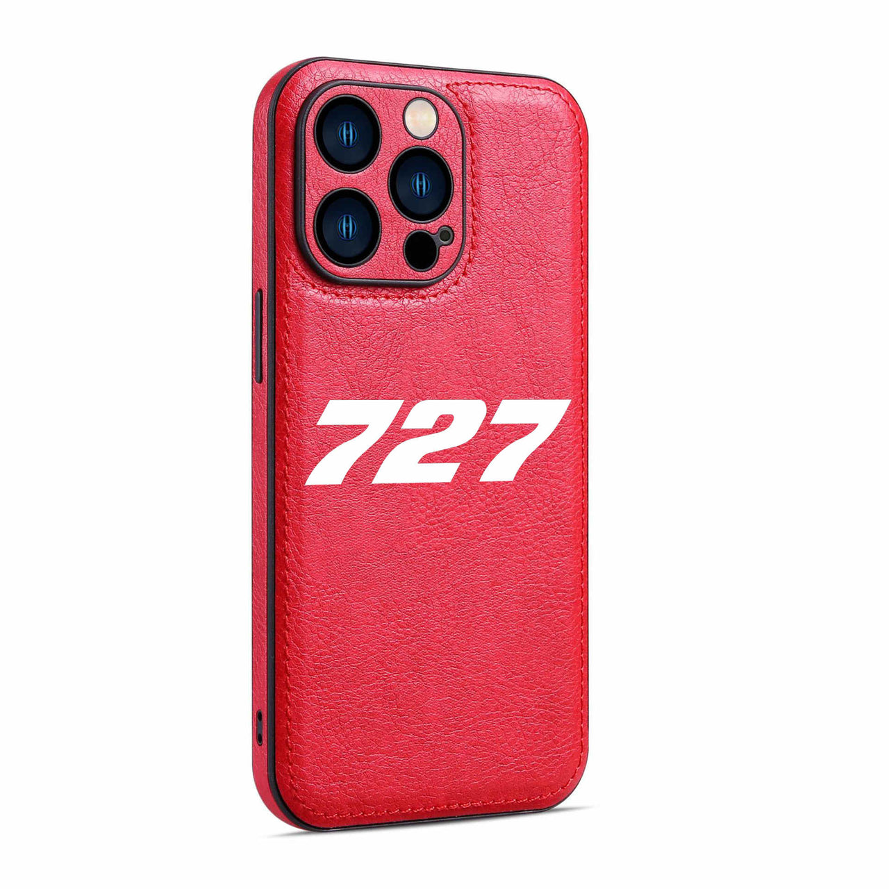 727 Flat Text Designed Leather iPhone Cases