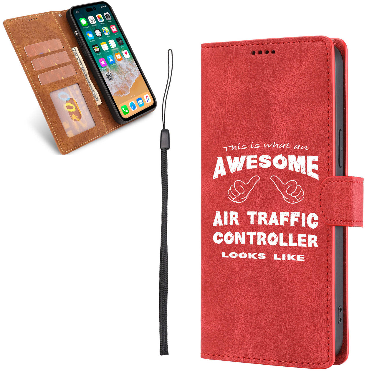 Air Traffic Controller Designed Leather iPhone Cases
