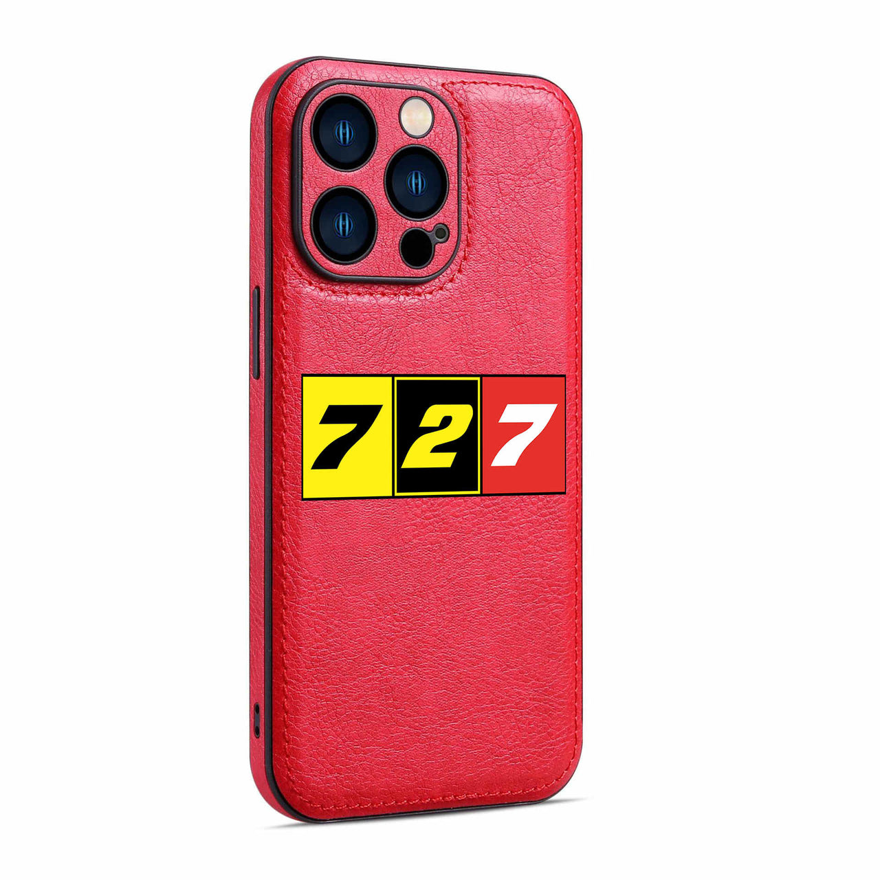 Flat Colourful 727 Designed Leather iPhone Cases