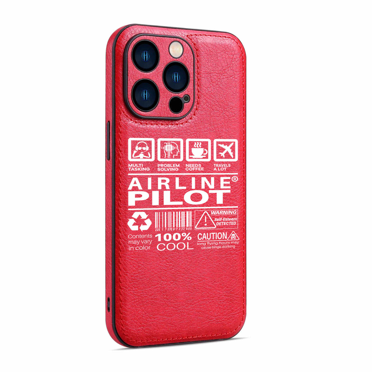 Airline Pilot Label Designed Leather iPhone Cases