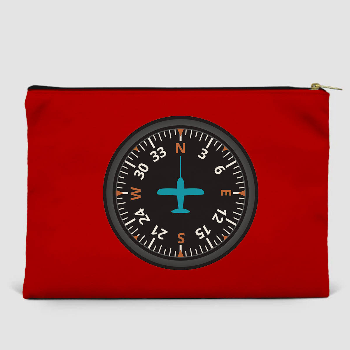 Airplane Instruments (Heading) Designed Zipper Pouch