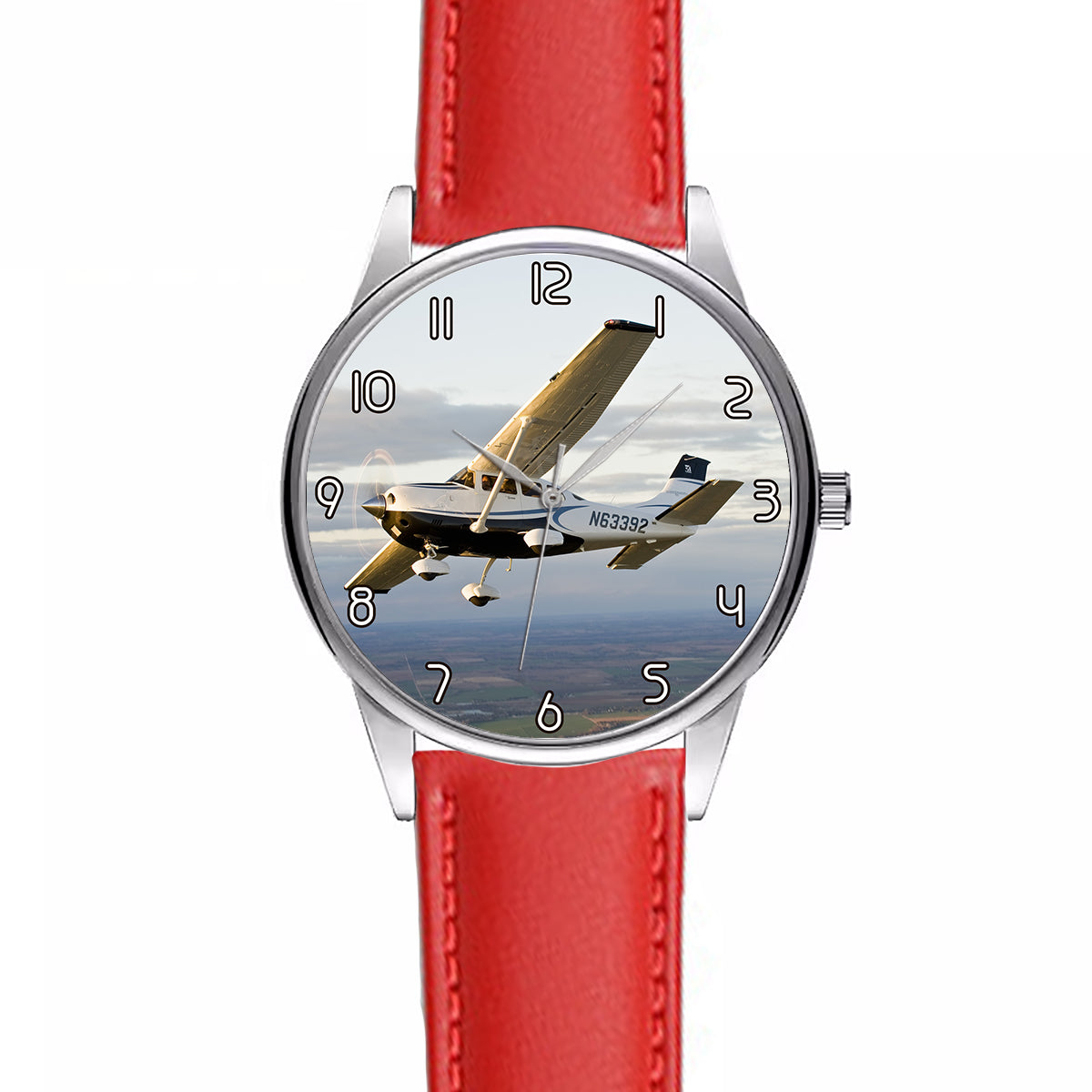 Cruising Cessna Designed Fashion Leather Strap Watches