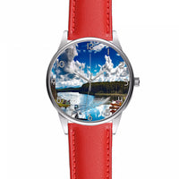 Thumbnail for Amazing Scenary & Sea Planes Designed Fashion Leather Strap Watches
