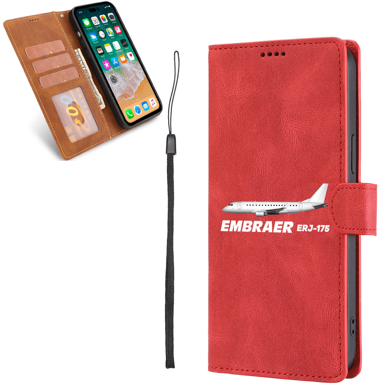 The Embraer ERJ-175 Designed Leather iPhone Cases
