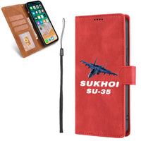 Thumbnail for The Sukhoi SU-35 Designed Leather Samsung S & Note Cases