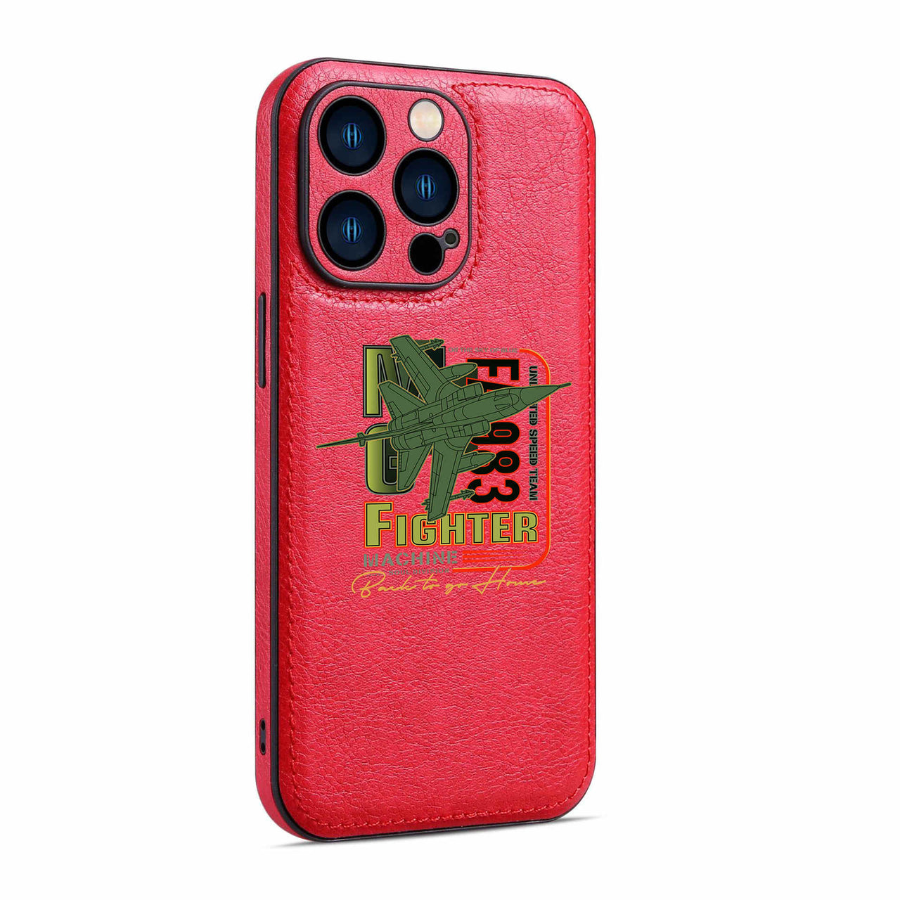 Fighter Machine Designed Leather iPhone Cases