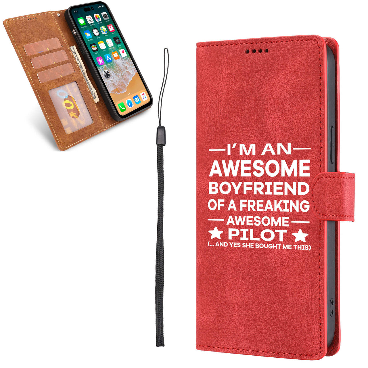 I am an Awesome Boyfriend Designed Leather iPhone Cases