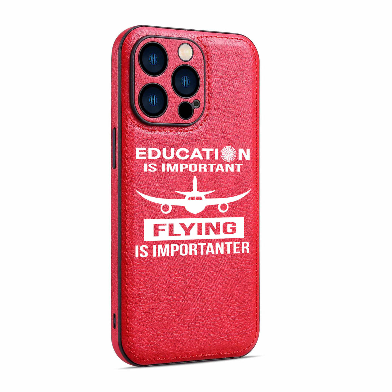 Flying is Importanter Designed Leather iPhone Cases