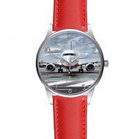 Thumbnail for Amazing Clouds and Boeing 737 NG Designed Fashion Leather Strap Watches