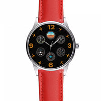 Thumbnail for Pilot's Six Pack Designed Fashion Leather Strap Watches