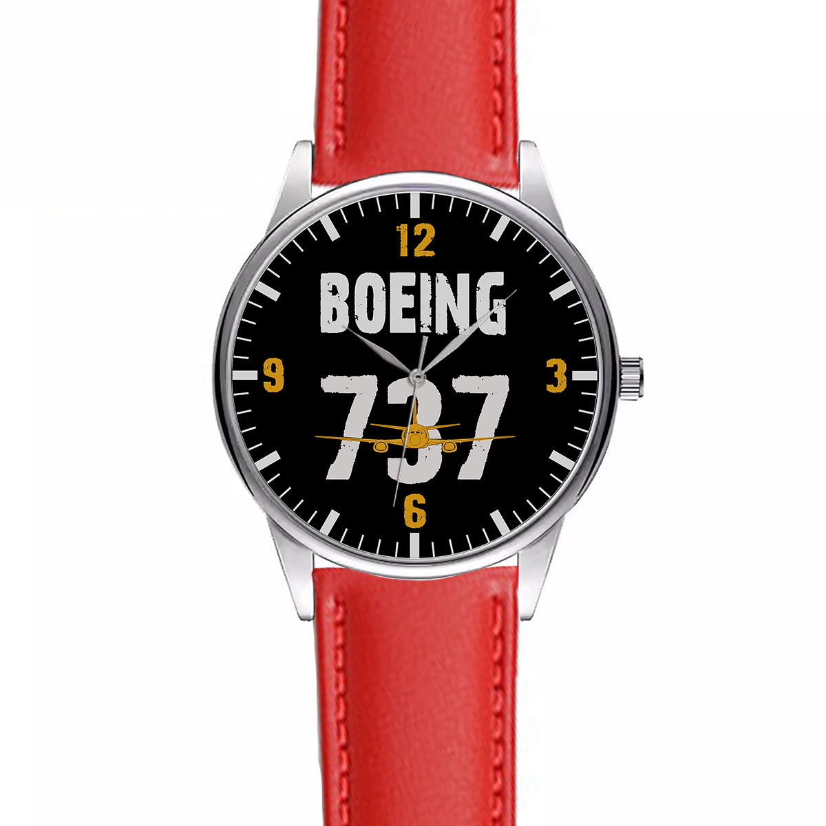 Boeing 737 Designed Designed Fashion Leather Strap Watches