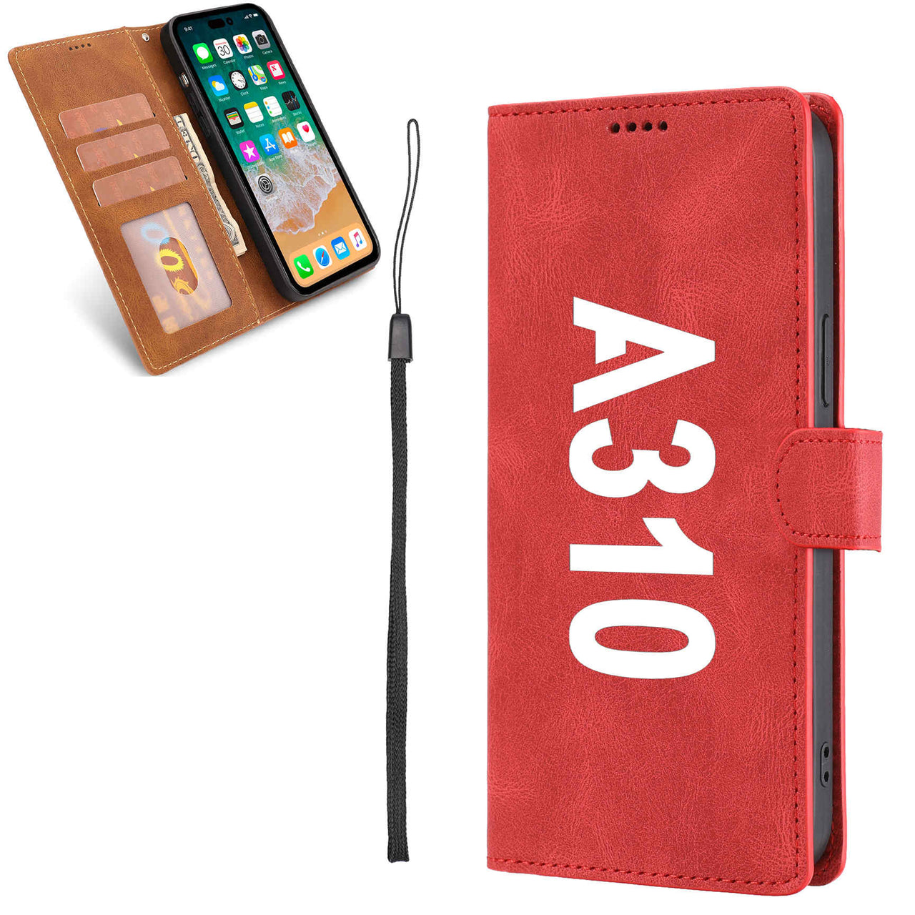 A310 Text Designed Leather Samsung S & Note Cases