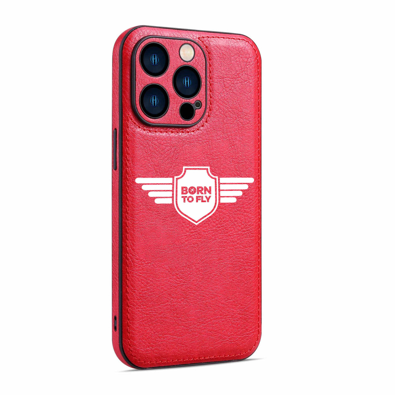 Born To Fly & Badge Designed Leather iPhone Cases