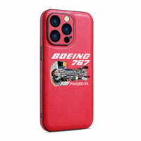 Thumbnail for Boeing 767 Engine (PW4000-94) Designed Leather iPhone Cases