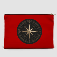 Thumbnail for Black Vintage Style Compass Designed Zipper Pouch