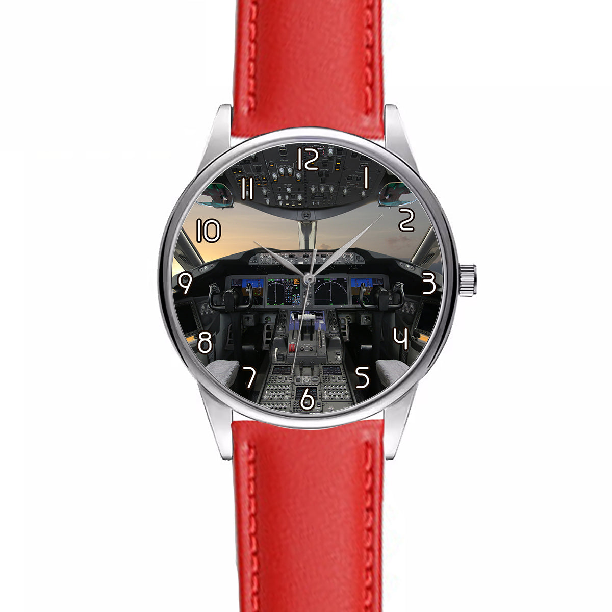Boeing 787 Cockpit Designed Fashion Leather Strap Watches