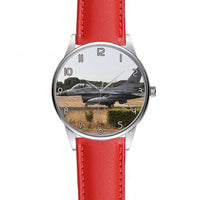 Thumbnail for Fighter Jet 16 From Side Designed Fashion Leather Strap Watches