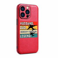 Thumbnail for Husband & Dad & Aircraft Mechanic & Legend Designed Leather iPhone Cases