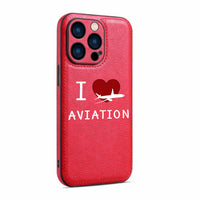 Thumbnail for I Love Aviation Designed Leather iPhone Cases