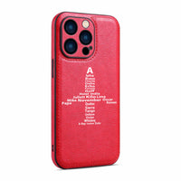 Thumbnail for Airplane Shape Aviation Alphabet Designed Leather iPhone Cases