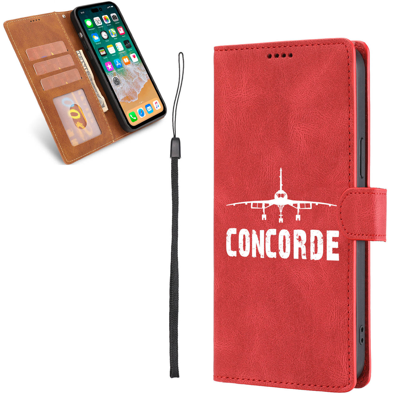 Concorde & Plane Leather Samsung A Cases