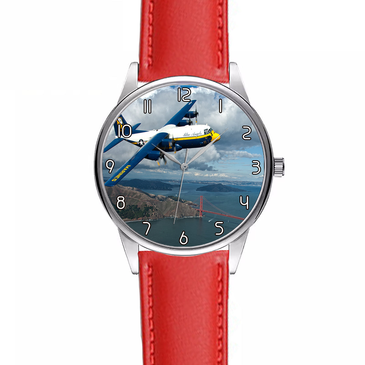 Blue Angels & Bridge Designed Fashion Leather Strap Watches