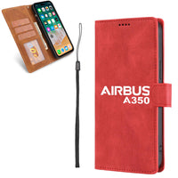 Thumbnail for Airbus A350 & Text Designed Leather Samsung S & Note Cases
