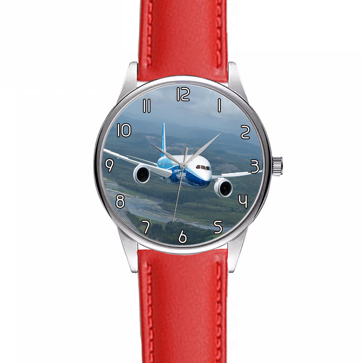Cruising Boeing 787 Designed Fashion Leather Strap Watches
