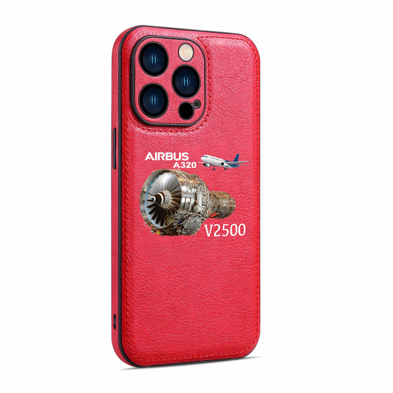 Airbus A320 & V2500 Engine Designed Leather iPhone Cases
