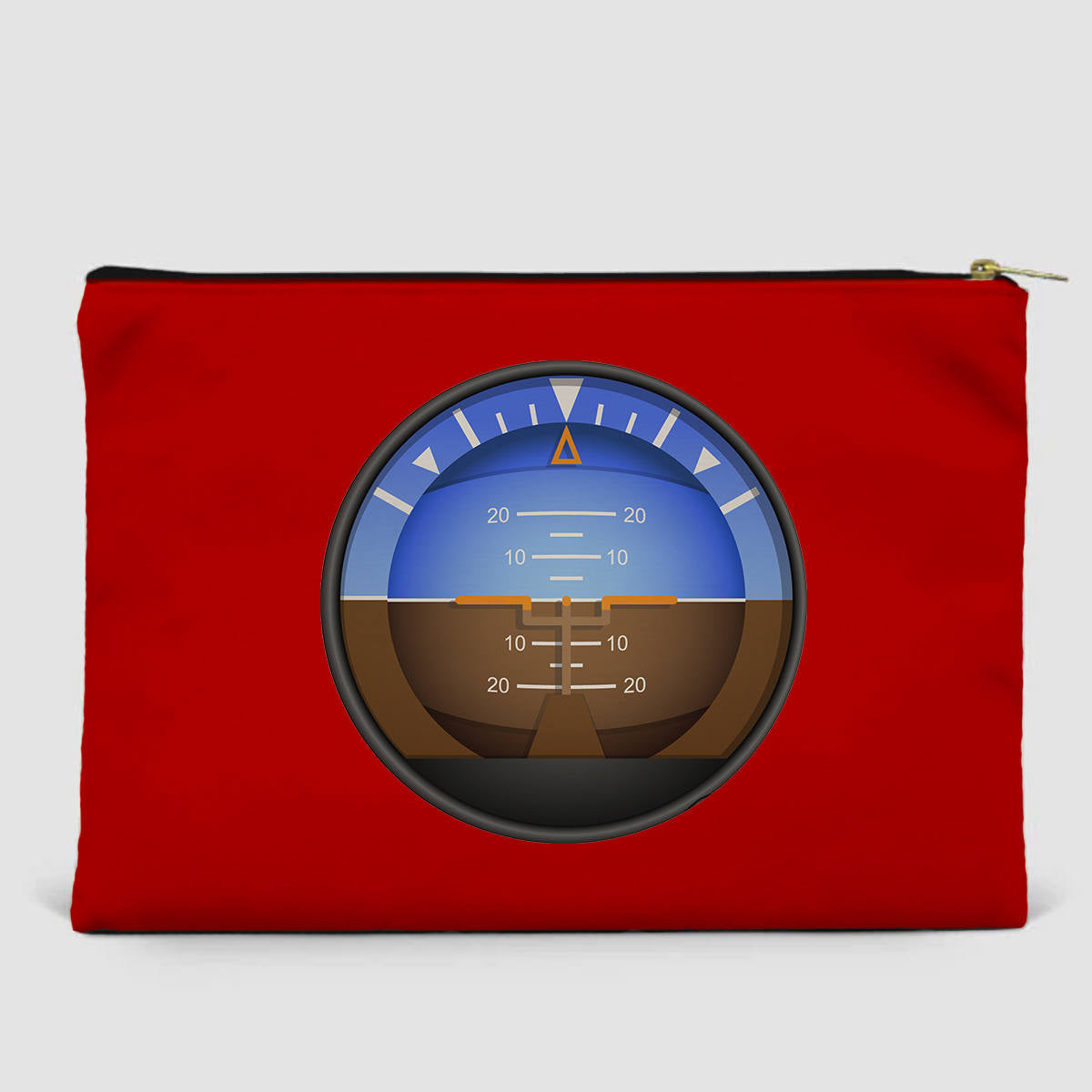Airplane Instruments (Gyro Horizon 2) Designed Zipper Pouch