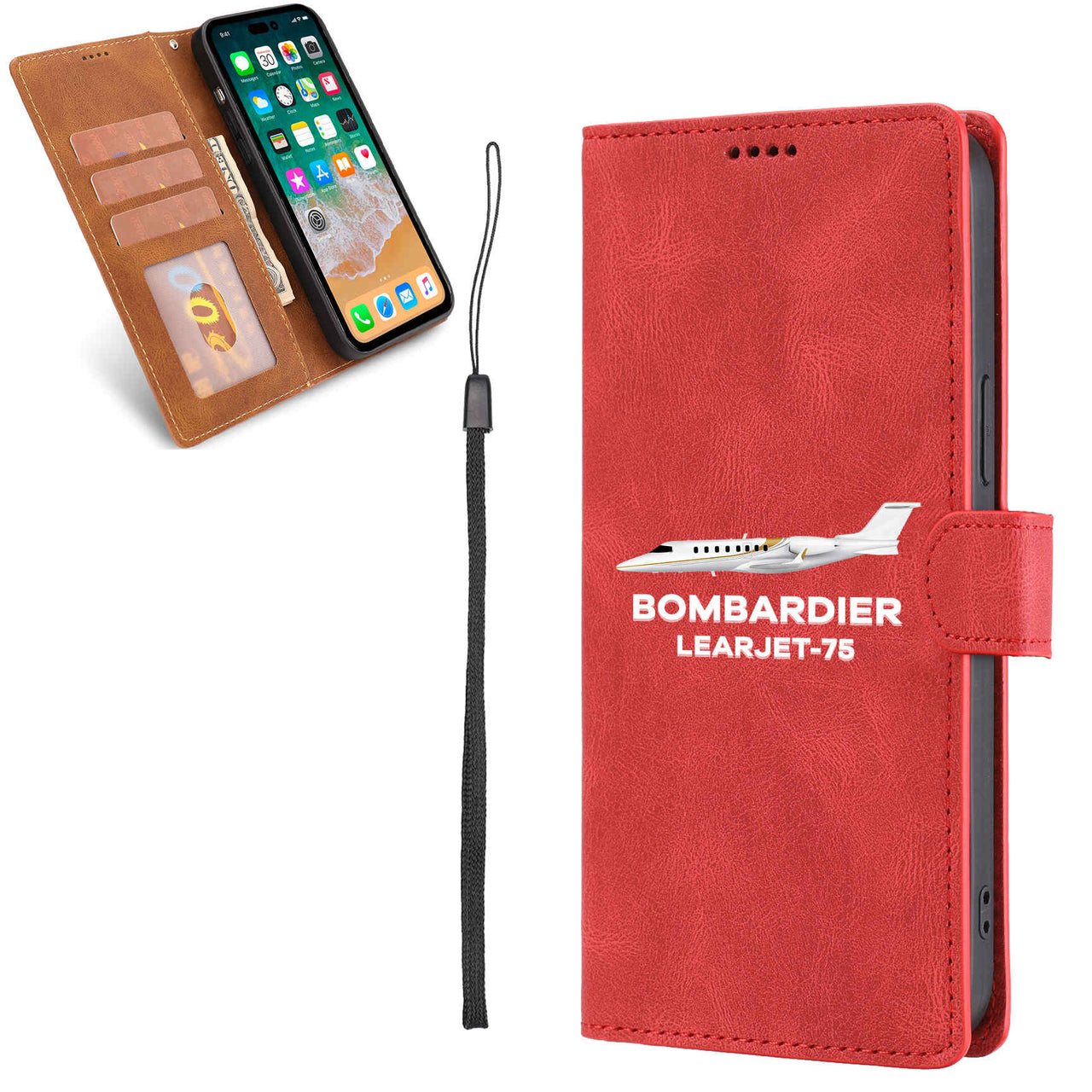 The Bombardier Learjet 75 Designed Leather Samsung S & Note Cases