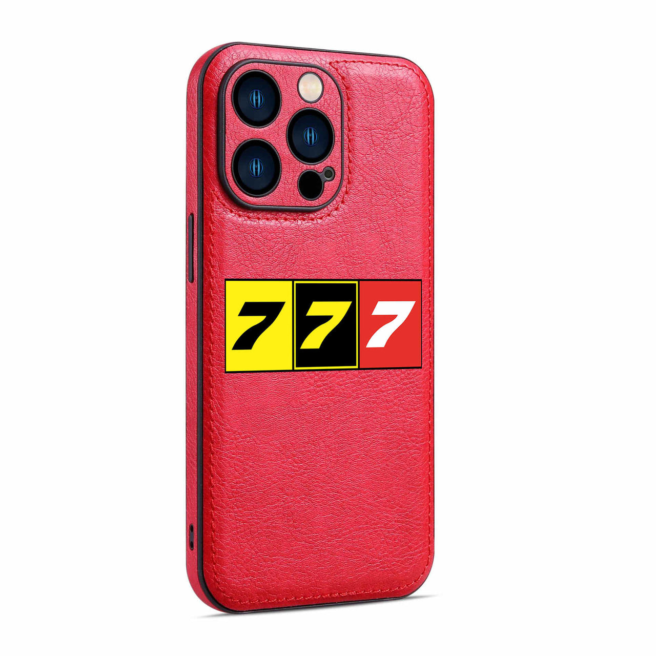 Flat Colourful 777 Designed Leather iPhone Cases
