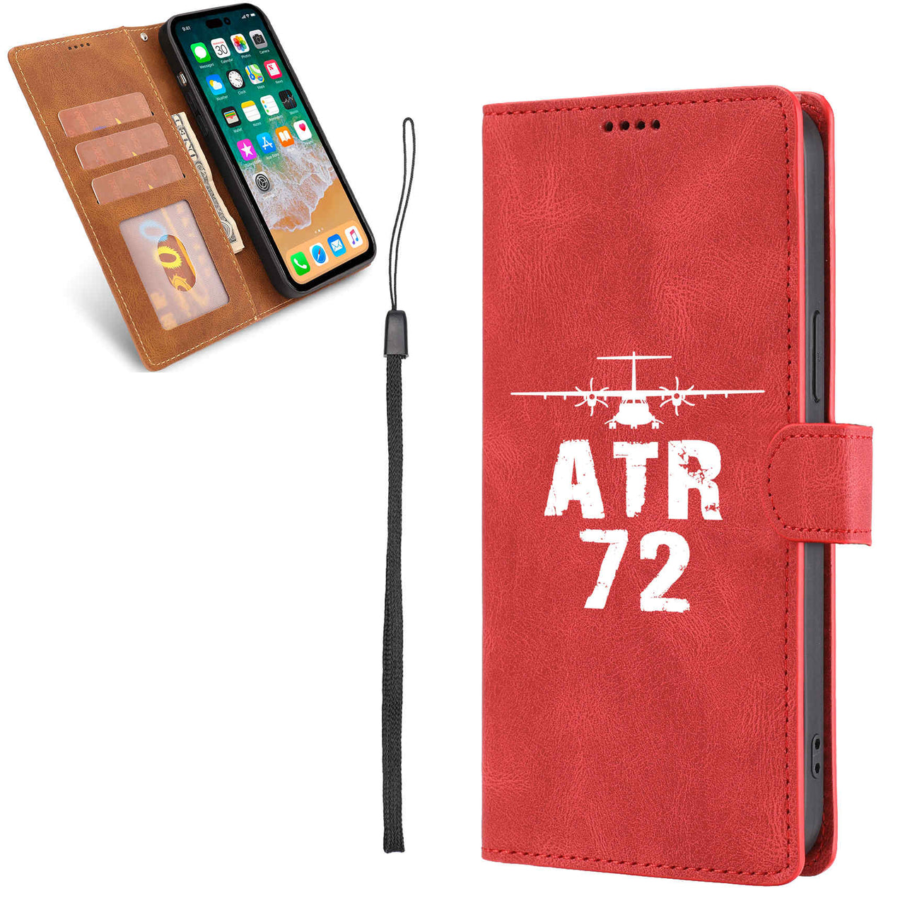 ATR-72 & Plane Designed Leather Samsung S & Note Cases