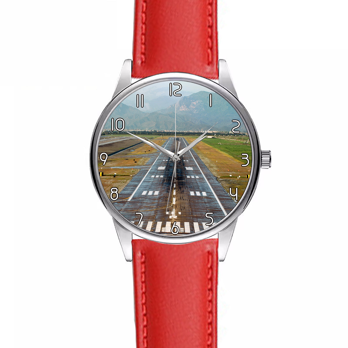 Amazing Mountain View & Runway Designed Fashion Leather Strap Watches