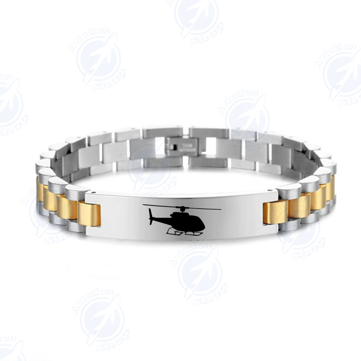 Helicopter Designed Stainless Steel Chain Bracelets