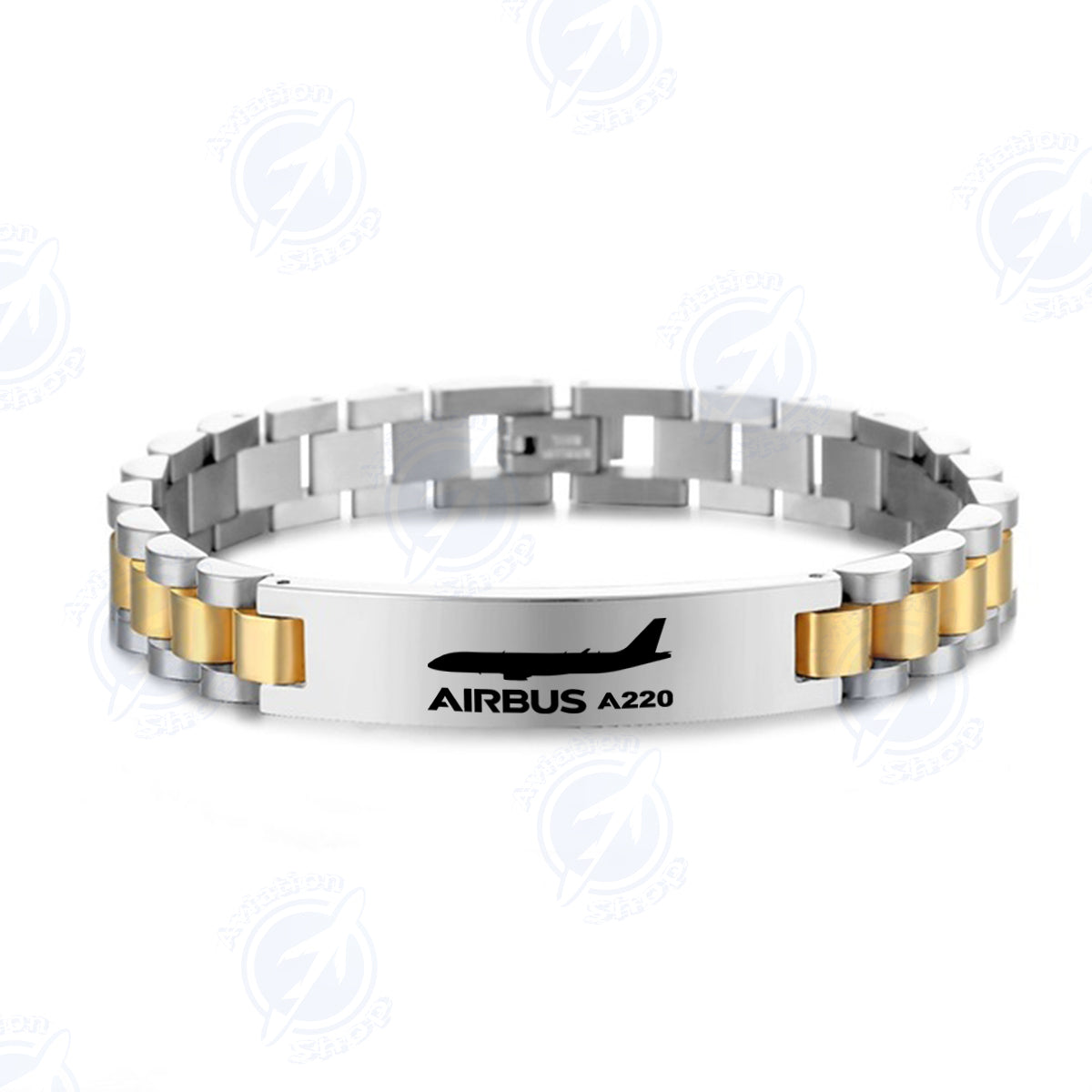 The Airbus A220 Designed Stainless Steel Chain Bracelets