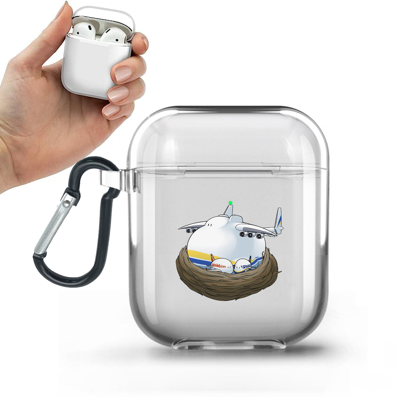 Antonov 225 Nesting Designed Transparent Earphone AirPods Cases