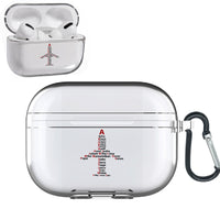 Thumbnail for Airplane Shape Aviation Alphabet Designed Transparent Earphone AirPods 