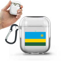 Thumbnail for Rwanda Flag Designed Transparent Earphone AirPods Cases
