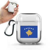 Thumbnail for Kosovo Flag Designed Transparent Earphone AirPods Cases