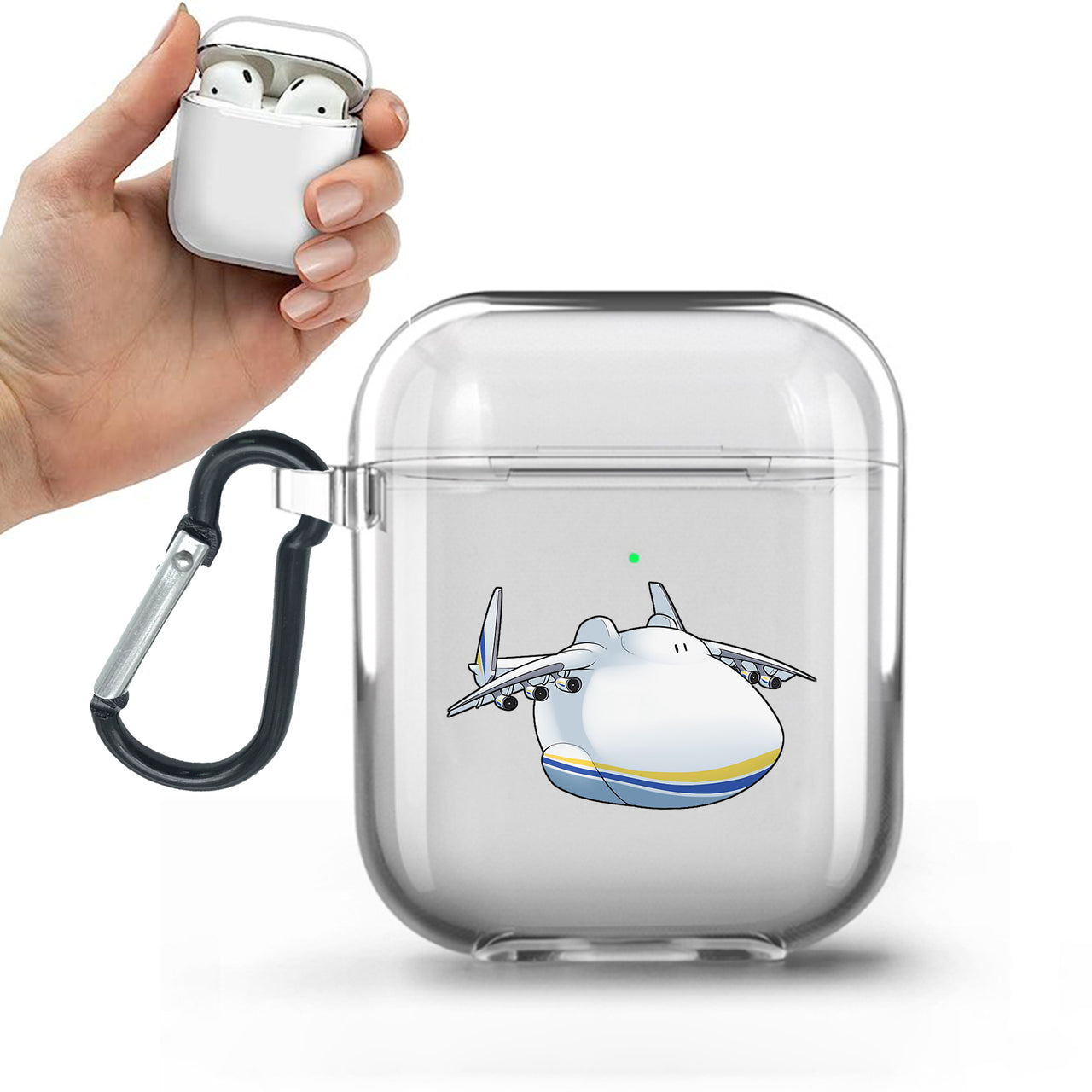 Antonov 225 (3) Designed Transparent Earphone AirPods Cases
